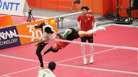 Cầu mây Việt Nam thắng Myanmar, hướng tới bán kết ASIAD 2026